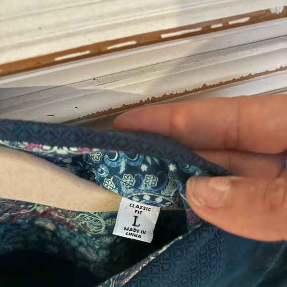 Mens Green Robert Graham button up sz L - Picture 3 of 4